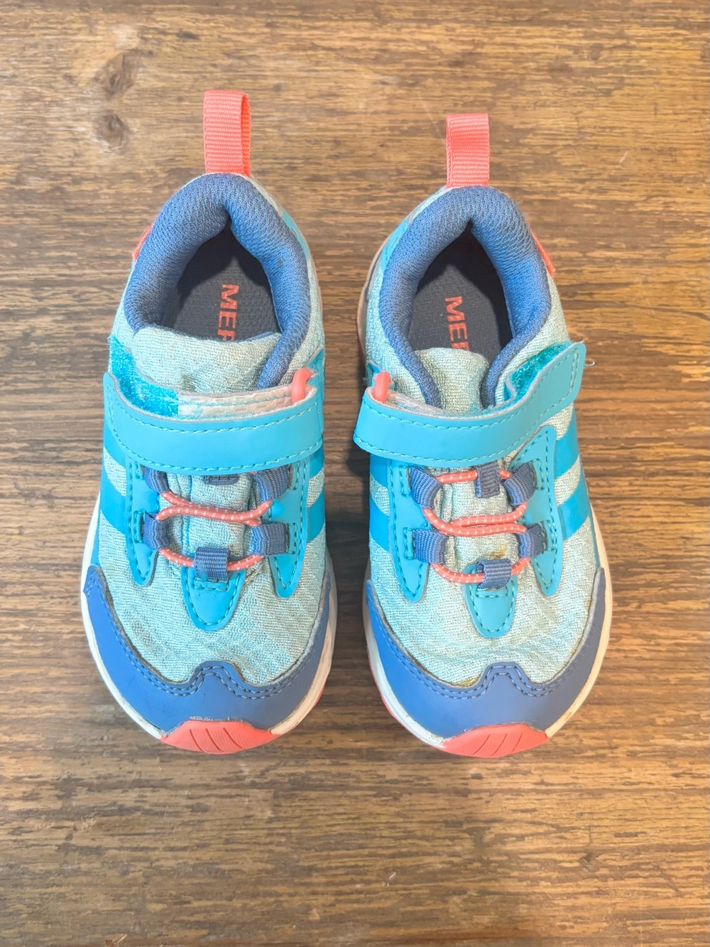 Merrell Kids Teal, Blue & Coral Athletic Sneakers